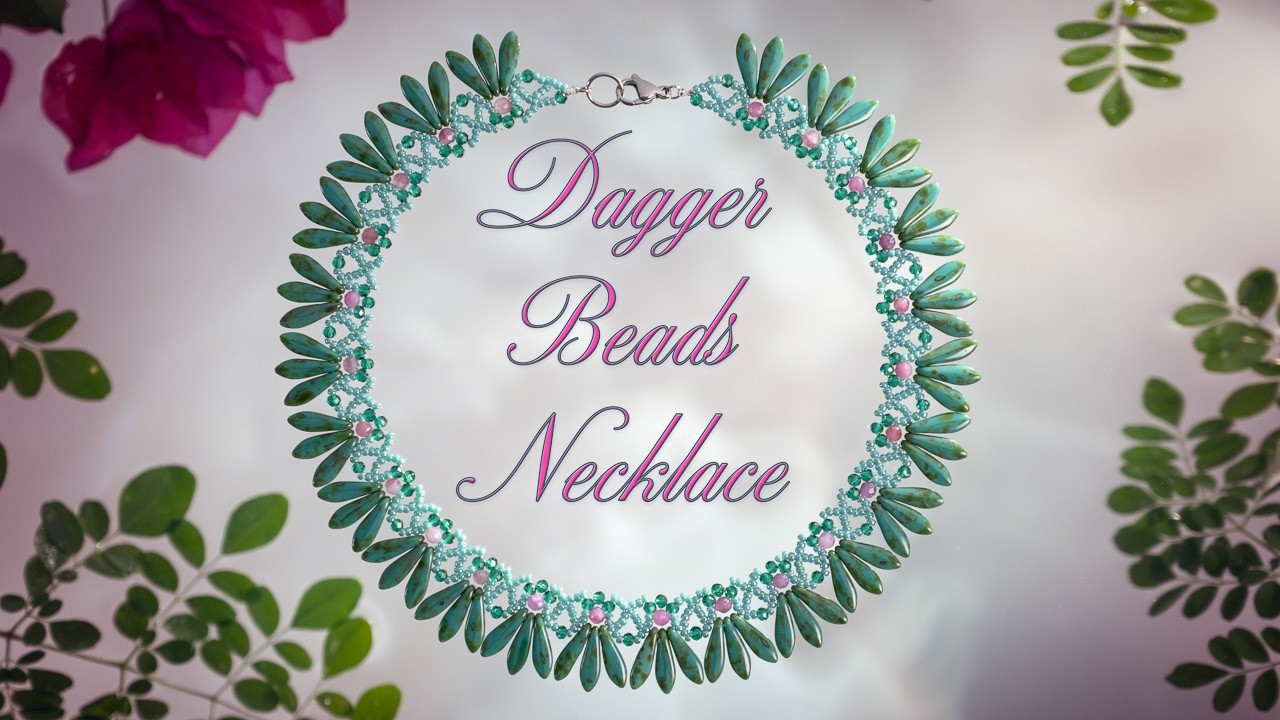 How to make a necklace with Czech dagger beads