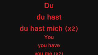 Du hast   Rammstein Lyrics & English