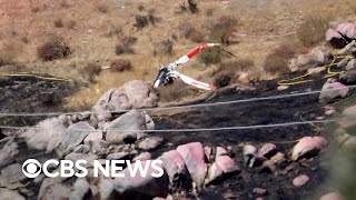 2 helicopters responding to California brush fire collide mid-air, killing 3