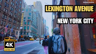 Walking Lexington Avenue | Chrysler Building | Manhattan New York City Tour 4K