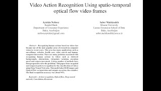 Video action recognition - Aytekin Nebisoy