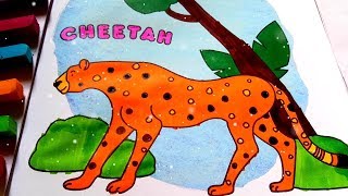 Cheetah coloring for kids | Children's coloring pages | 😍Kidslet's color 🎨