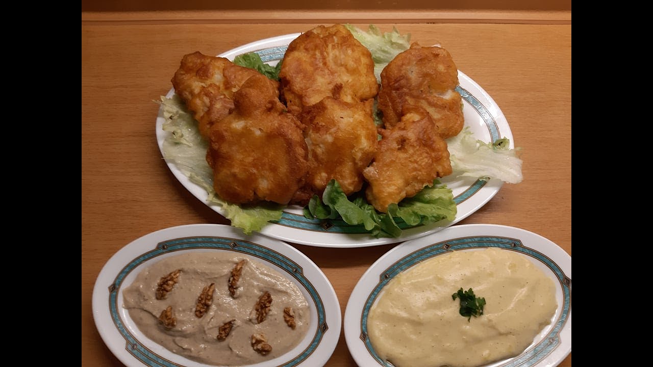 Μπακαλιάρος τραγανός με σκορδαλιά και πουρέ...!!!!!!!!!!!!