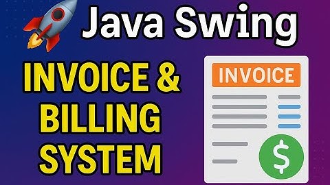 🚀 Java Swing Invoice & Billing System