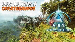 How to Tame a Ceratosaurus in ARK Survival Ascended #ark #ceratosaurus #arksurvivalascended