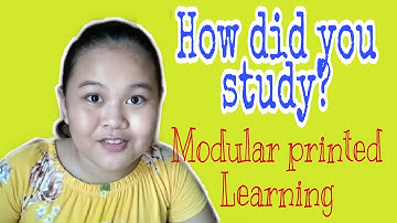 Paanu ang pag-aaral sa isang Modular printed Type of learning | documentary clip