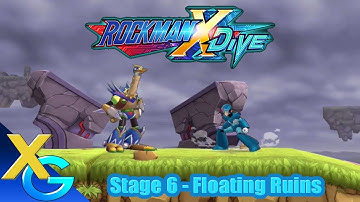 Mega Man X Dive - Stage 6: Floating Ruins "C. Console Edit" (No Damage, X/Buster Only, Hard, AA Off)