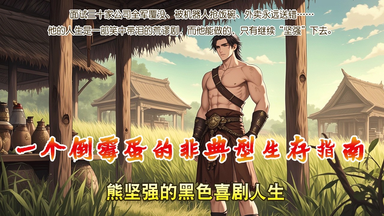 一個倒楣蛋的非典型生存指南：熊堅強的黑色喜劇人生。面試三十家公司全軍覆沒、被機器人搶飯碗、外賣永遠送錯……他的人生是一部笑中帶淚的荒謬劇，而他能做的，只有繼續「堅強」下去。#穿越 #重生