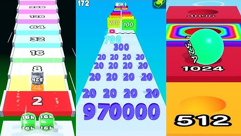 Jelly Run 2048 64H vs Ball Run 2048 vs Number Master 3D : Number Run 2048 Gameplay #ballgamezone 😎👍