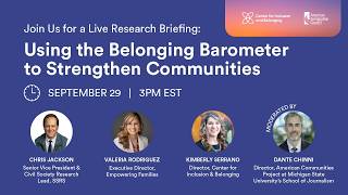 Webinar: Using the Belonging Barometer to Strengthen Communities