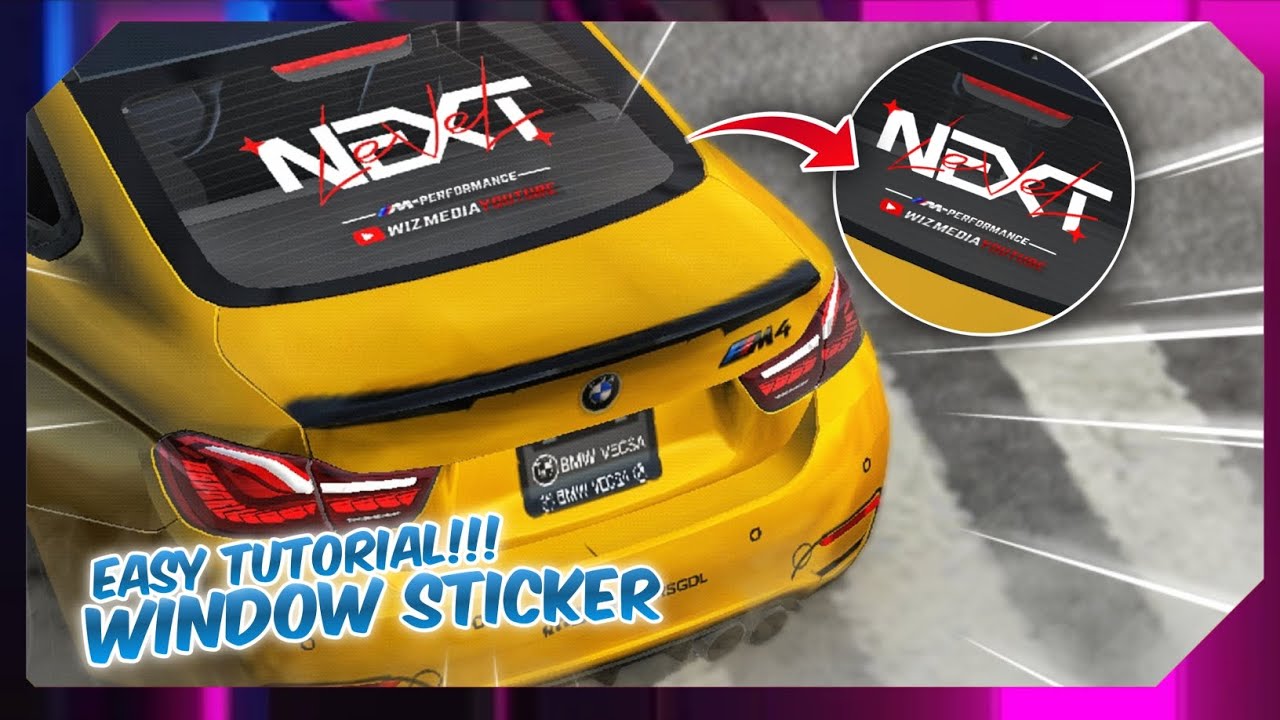 How To Make Window Sticker Design Tutorial Car Parking Multiplayer