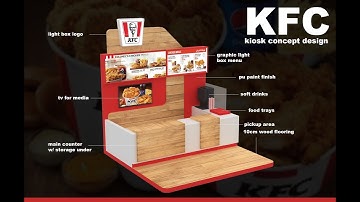 KFC kiosk concept design basic modeling & designing #kfc #fastfood