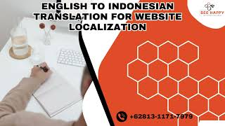 English to Indonesian Translation for Website Localization