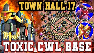 TOXIC TH17 CWL + RANK BASE ||TOP-10 TH17 BEST CWL BASE WITH COPY LINKS + BONUS BASE || TH17 CWL 2026