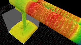 Lagrangian CFD (particle-based CFD): HME(Hot Melt Extrusion) process simulation