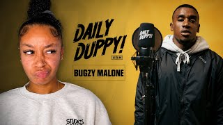 RIESHA REACTS TO Bugzy Malone's Daily Duppy | GRM Daily