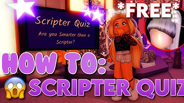 HOW TO WIN THE SCRIPTER QUIZ *FREE* ACCESSORY || Royale High New Years Event