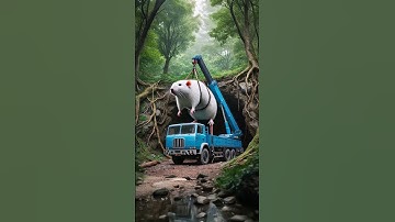 Evolution of a crane truck that lifts animals, then becomes a robot