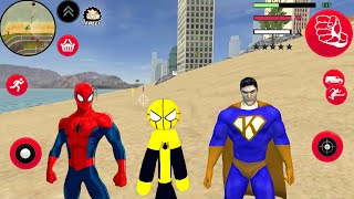 Superhero Spider Stickman - Mafia Spider-Stickman Rope Hero Gangstar City #1 - Android Gameplay screenshot 5