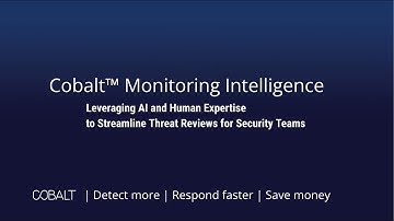 Cobalt™ Monitoring Intelligence