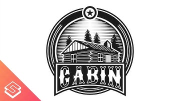 Logo Design Time Lapse in Inkscape - Log Cabin