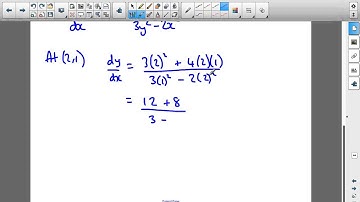 A Pure Maths - Implicit Functions OCR C4 Jan 2010 q7