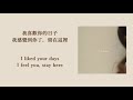 Chilli Beans. -中日歌詞「I like you」(日劇 「不要穿越時空,戀人們」主題曲)