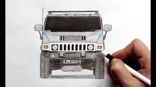 Как нарисовать машину Хаммер Х-2 (Ehedov Elnur)How to draw a Hummer H2 Step by Step