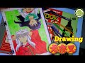 Drawing inuyasha dan kagome  futari no kimochi theme song  emunime channel