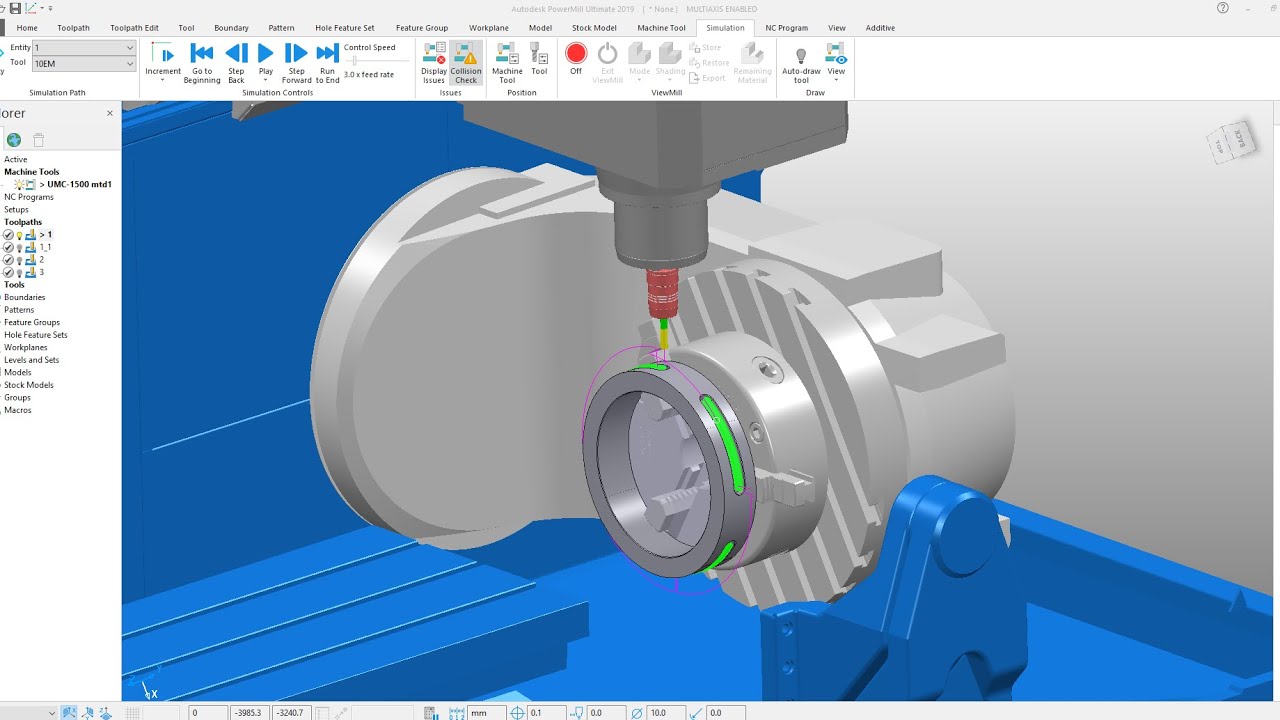 PowerMill 4-Axis Toolpath (Part-5) | Cylindrical Job with Side Slots & Chamfering