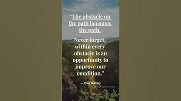 The Obstacle Is the Way