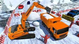 Real Heavy Snow Excavator Simulator games- Clear the road-Android Excavator simulator games screenshot 3
