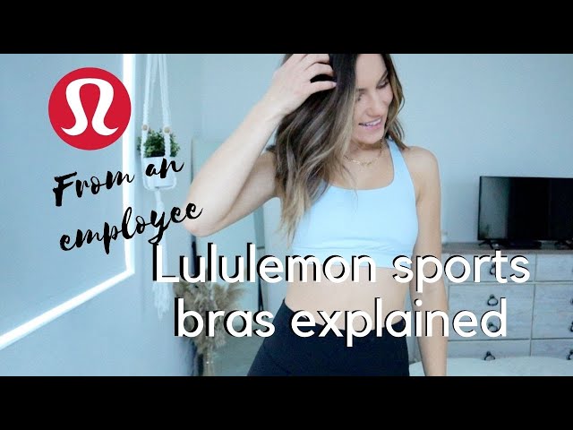 Which Lululemon sports bras are the best? // Try-on & fit of all lulu bras  explained by an employee 