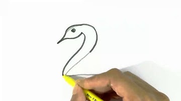 How to draw Swan from number  2  very easy for children. beginners