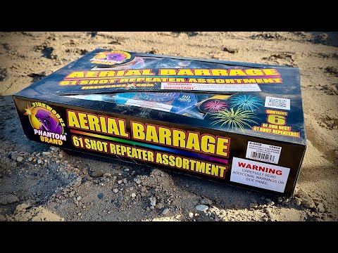 $200 AERIAL BARRAGE 61 SHOT REPEATER ASSORTMENT- PHANTOM FIREWORKS