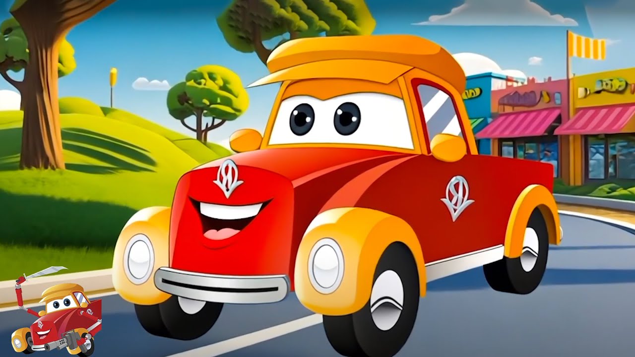 Wheels on the Car - Vehicle Song for Kids