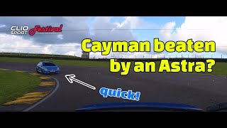 PORSCHE Cayman, ANGLESEY, 1st session, beaten by an ASTRA LOL