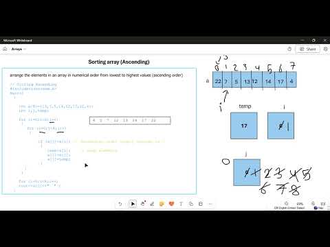 Sorting array Ascending - YouTube