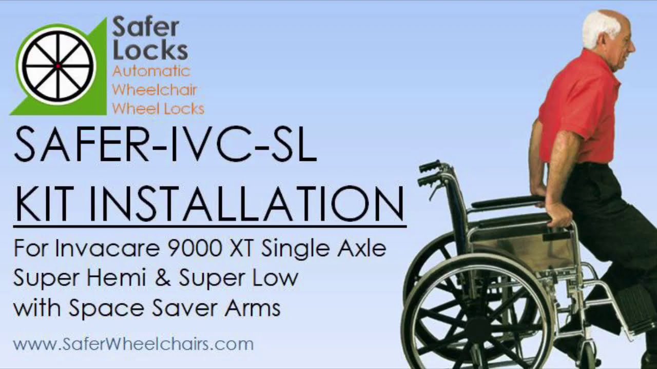 Safer Automatic Wheelchair Wheel Locks SAFERIVCSL Kit Installation