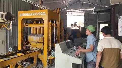 HHC09 Máy ép gạch block xi măng Tự động hoàn toàn Hồ Hoàn Cầu tại Việt Nam 0983001038