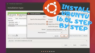 How to install ubuntu 16.04 step by step.