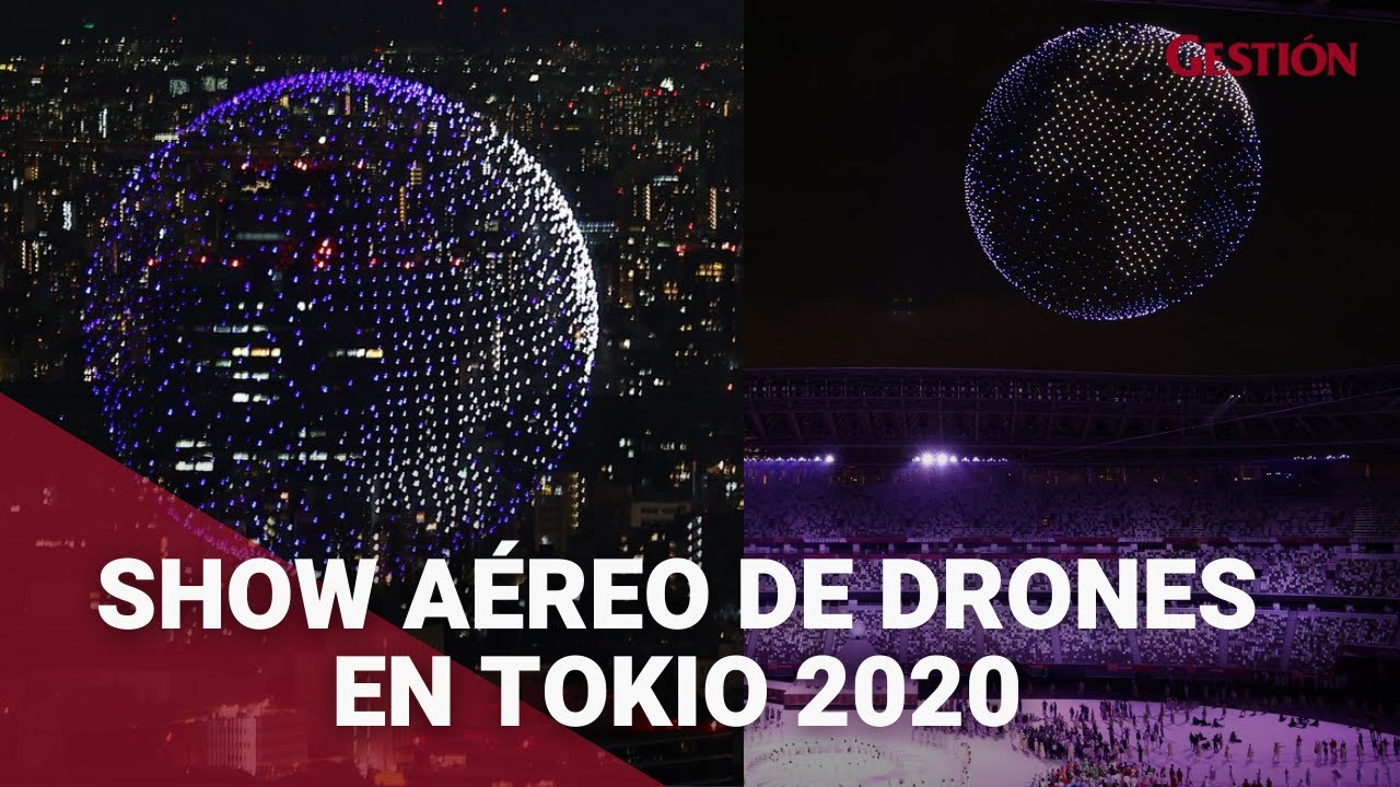 Tokio 2020: El impresionante show con 1824 drones en la ceremonia de inauguración