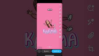 tutorial for “Karma by Taylor Swift Bitmoji edit” screenshot 4