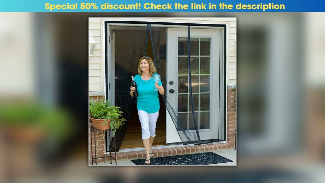 DTGJ Magnetic Door Screen Mosquito Net Custom Size Summer Anti insect Mesh Automatic Closing