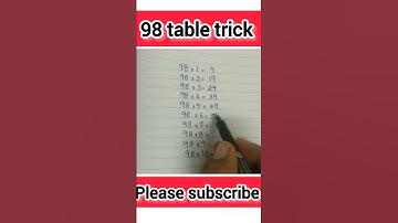98 table trick #maths #tricks #mathtricks