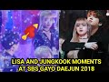 LIZKOOK MOMENTS | SBS 가요대전 2018 JUNGKOOK (방탄복 소년) AND LISA (블랙 핑크) MOMENTS