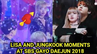 LIZKOOK MOMENTS | SBS 가요대전 2018 JUNGKOOK (방탄복 소년) AND LISA (블랙 핑크) MOMENTS