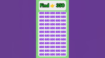 Find the odd number 350 #shorts #youtubeshorts #oddoneout