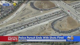 Police Pursuits Ends In Ontario With Shots Fired