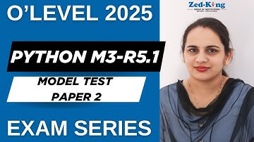O Level M3-R5.1 | Python Theory Exam Practice | Most Important MCQs 2025 | #olevelexam #olevel